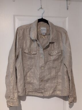 Tommy Bahama Linen Jacket, Gold, XL